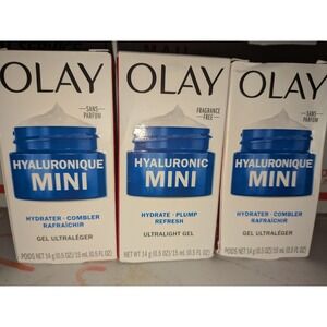 3ct Olay Regenerist Fragrance-Free Hydrating Gel Hyaluronic +Peptide 24 15ml  Ea